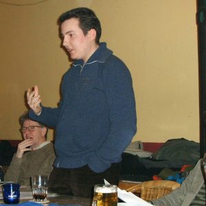 Benjamin Amshoff, Martin Goecke und Hans-Werner Küster (v. r.) während der Juso-Diskussion zum Zentralabitur